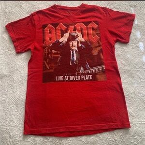 AC/DC Red Band Logo & Tour Photo Tee